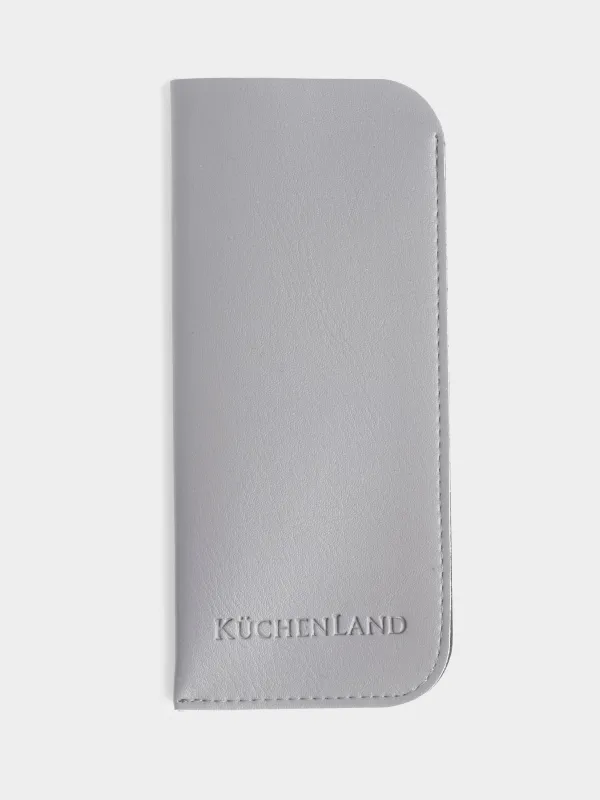 Көзілдірік қабы, 18x8 см, полиуретан, ашық сұр, Rock, image-0