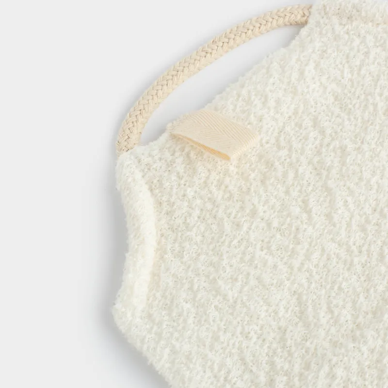 Денеге арналған жуғыш-таспа, 45х19 см, қабыршақтайтын, полиэстер/нейлон, сүт түстес, Unique spa, image-4