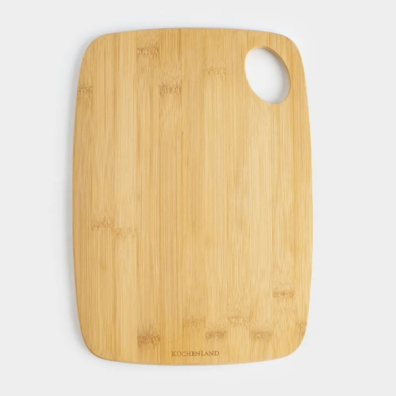 Кесу тақтасы, 35х25 см, тікбұрышты, дөңгелек, бамбук, Bamboo