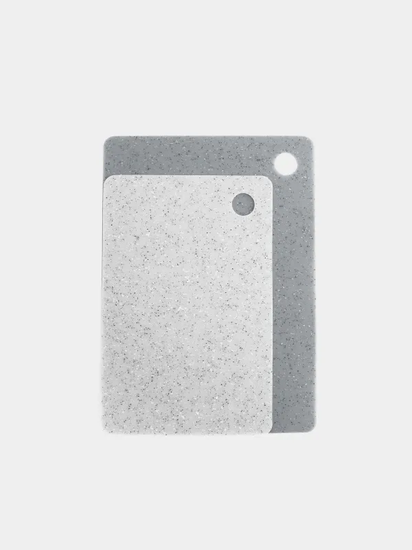 Кесу тақтасы, 19/24 см, 2 дана, пластик, тікбұрышты, сұр, дақ, Speck, image-0