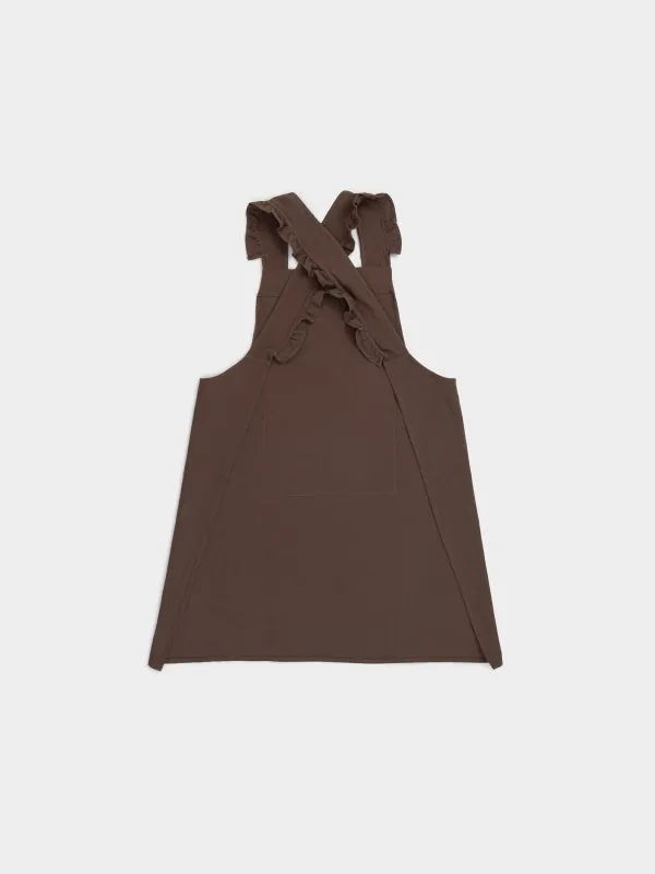 Фартук-платье, 85х85 см, хлопок, с рюшами, серо-бежевый, Ruffles, image-1