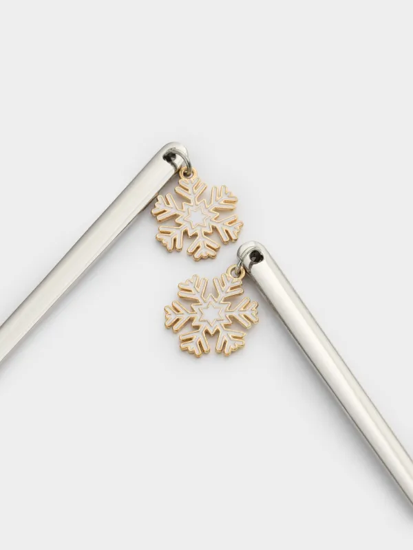 Десерт қасығы, 19 см, 2 дана, болат, күміс, Қар ұшқындары, Snowfall, image-3