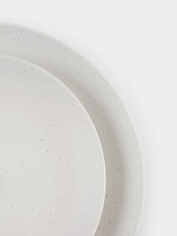 Түскі ас жиынтығы, 6 тұлға, 18 зат, керамика, сүт түсті, дақ, Particle, image-4