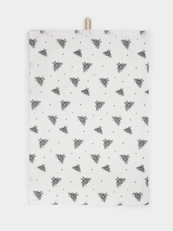 Полотенце кухонное, 40х60 см, хлопок, белое, Пчелы, Honey, image-0