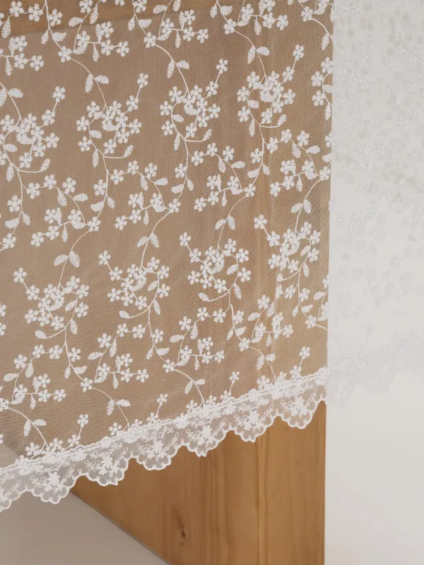 Скатерть, 170х250 см, с кружевом, полиэстер, белая, Ажурные цветы, Lace flowers, image-4