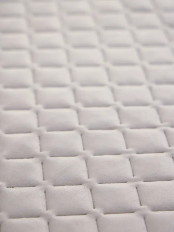 Покрывало, 220х240 см, стеганое, вельвет/микрофибра, бежево-серое, Stitch velvet, image-4