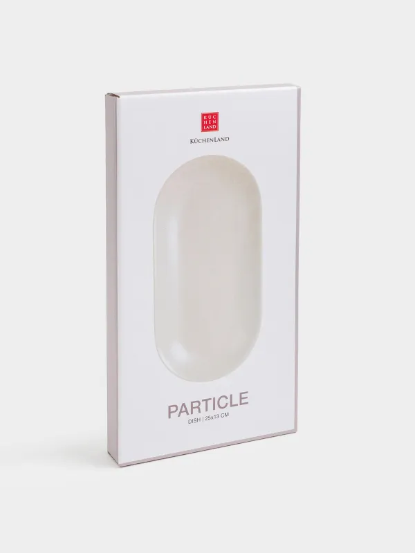 Ыдыс, 25х13 см, керамика, сопақша, сүт түстес, дақты, Particle, image-5