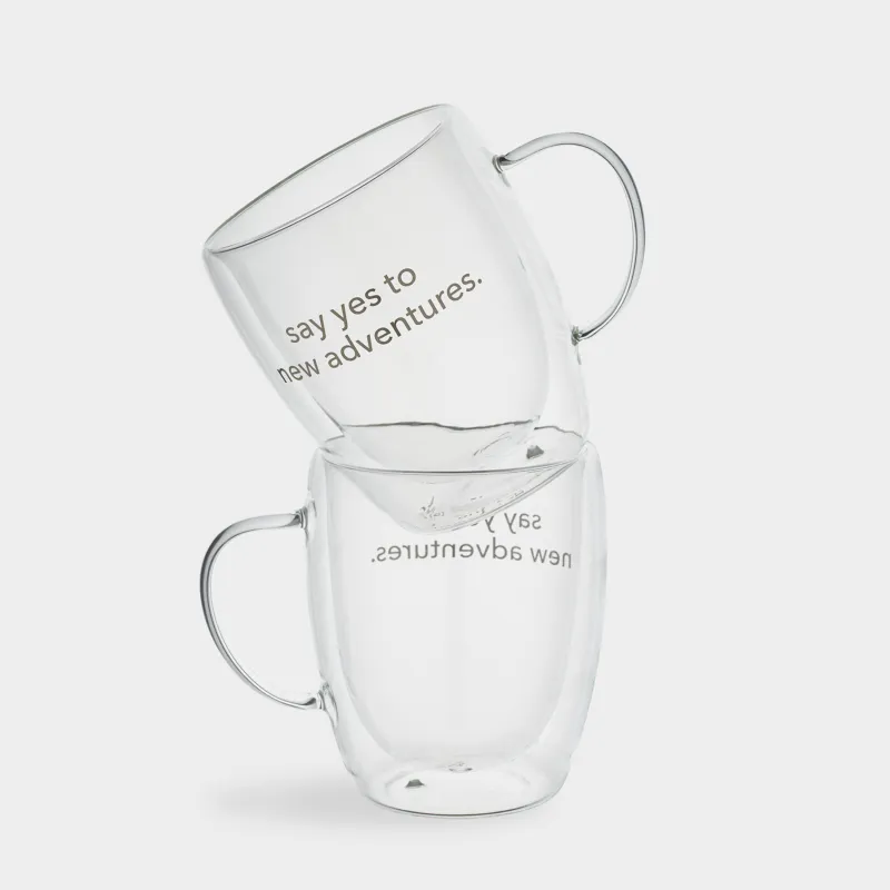 Саптыаяқ, 320 мл, 2 дана, шыны Б, Say yes to new adventures, Air decor