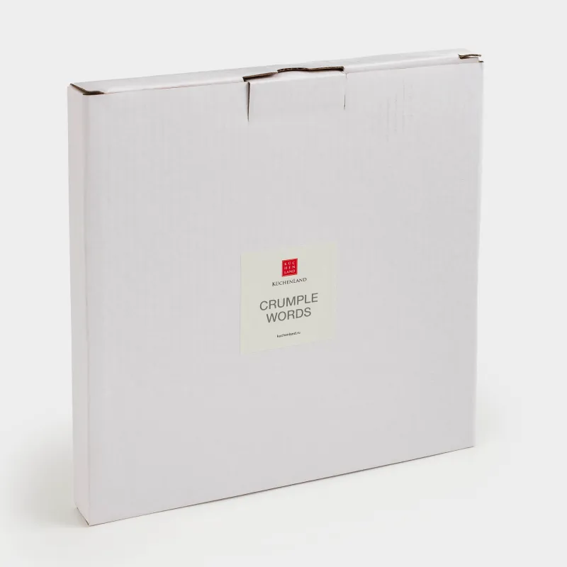 Тарелка десертная, 20 см, фарфор P, молочная, Happiness, Crumple words, image-4