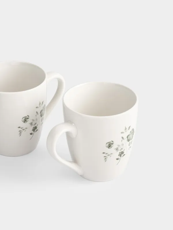 Кружка, 350 мл, 2 шт, Зеленые розы, Green rose, image-2