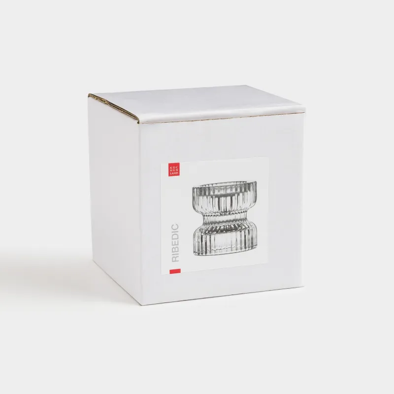 Подсвечник, 6x7 см, для тонкой/чайной свечи, стекло, Ribedic, image-3