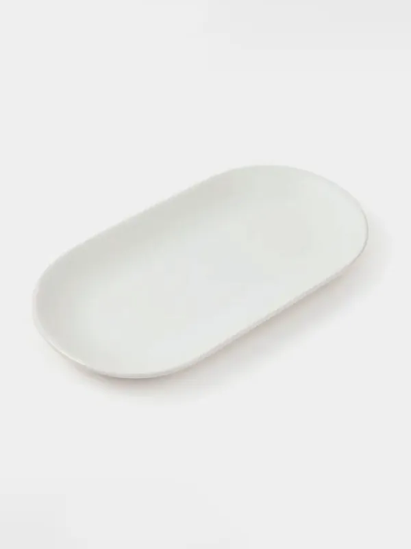 Ыдыс, 25х13 см, керамика, сопақша, сүт түстес, дақты, Particle, image-0