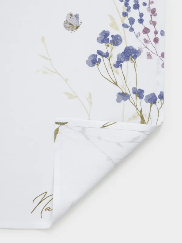 Асүйлік сүлгі, 40х60 см, мақта, сүт түстес, Көктемгі гүлдер, Meadow, image-1