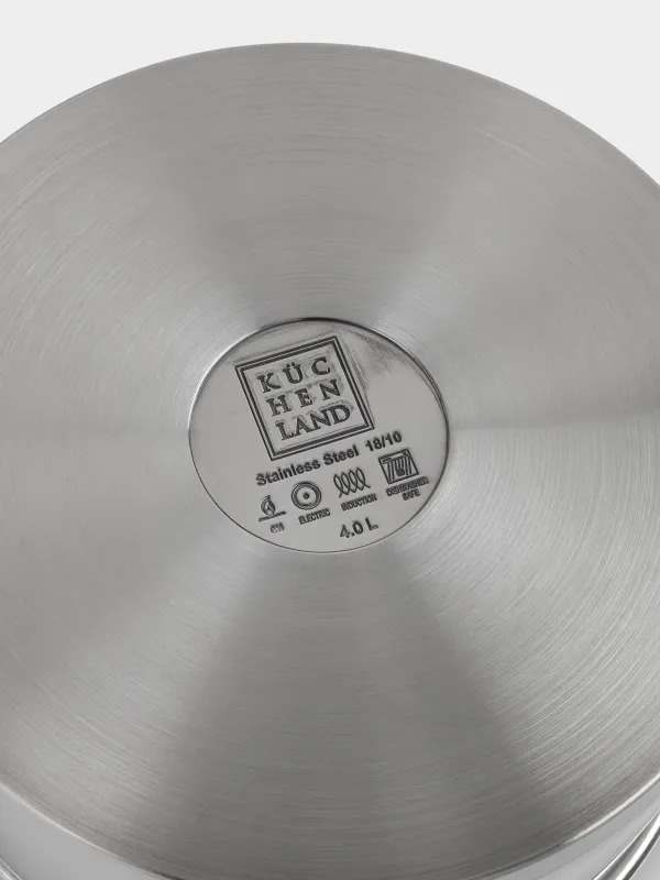 Кәстрөл, 22 см, 4 л, қақпағы бар, Silver Stone, image-7