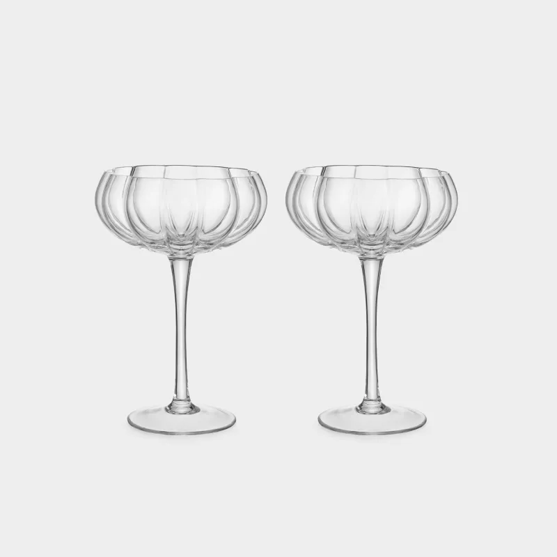 Бокал-креманка для шампанского, 310 мл, 2 шт, стекло, Blossom R