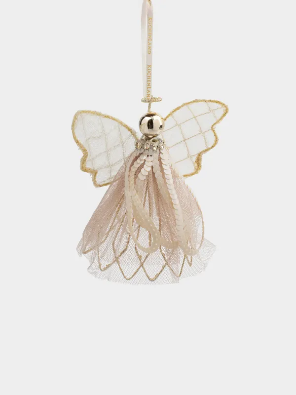 Шырша ойыншығы, 15 см, металл/пластик, шампан, Періште, Angel Statuette, image-0