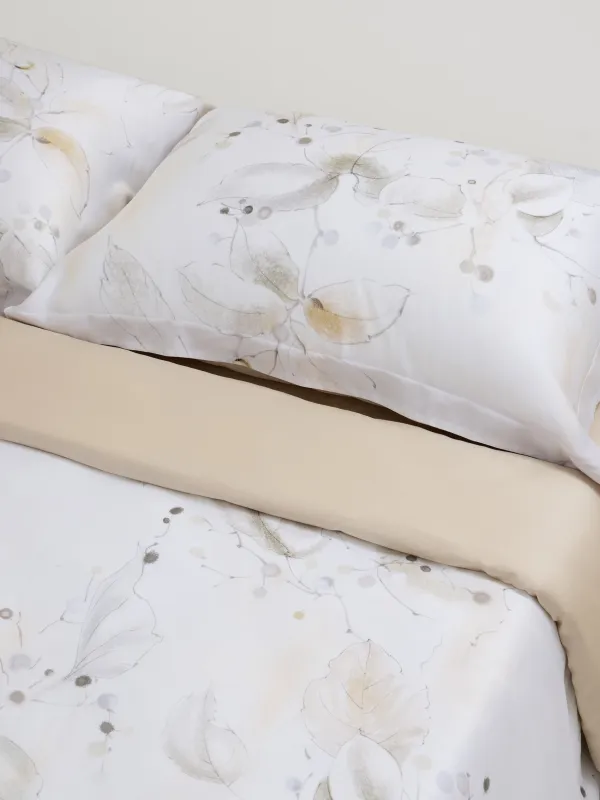 Постельное белье, евро, тенсель, Цветы с ягодами, Tencel, image-1