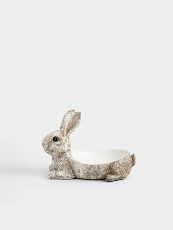 Конфетница, 26х18 см, полирезин, бежевая, Кролик, Easter lace, image-0