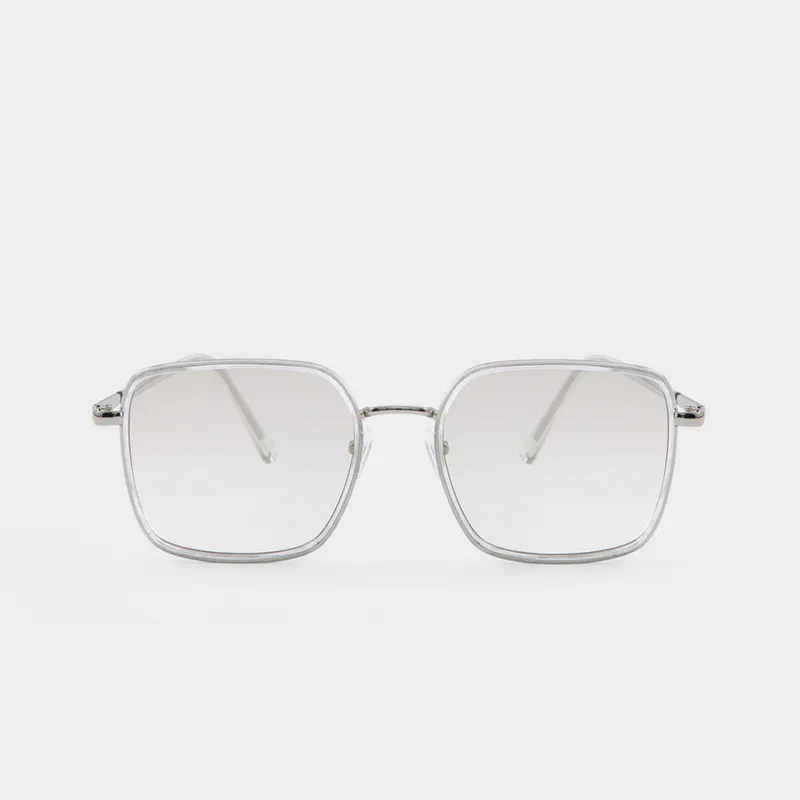 Очки солнцезащитные, металл/пластик, с футляром для очков, квадратные, Geometric