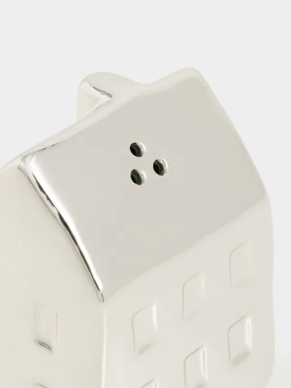 Тұз немесе бұрышқа арналған ыдыс, 6 см, фарфор Р, алтын, Үй, House shape, image-4