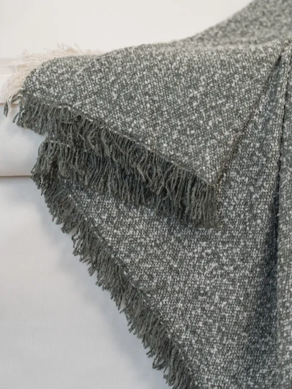 Плед, 130х170 см, с бахромой, акрил/полиэстер, зеленый, Acrylic, image-4