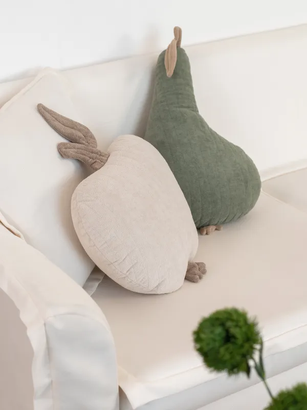 Сәндік жастық, 45x54 см, букле, бежевый, алма , Boucle figure, image-1