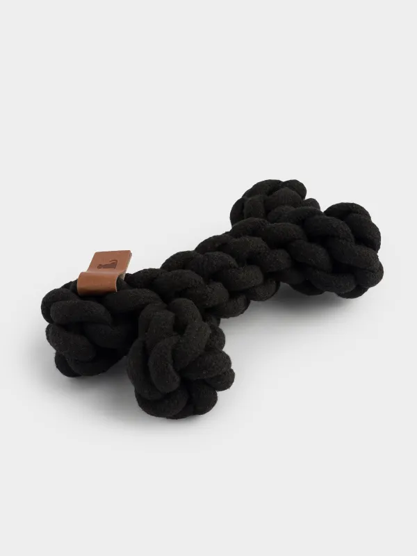 Иттерге арналған ойыншық, 18 см, мақта, қара, сүйек, Big pet, image-2