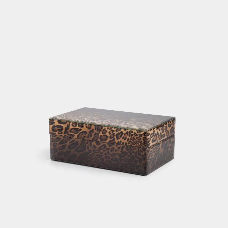 Зергерлік қорап, 21х13 см, шыны, Барыс, Leopard
