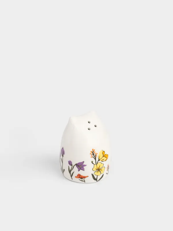 Тұз немесе бұрышқа арналған ыдыс, 8 см, керамика, ақ, Гүлдер арасындағы мысық, Cat in flowers, image-2