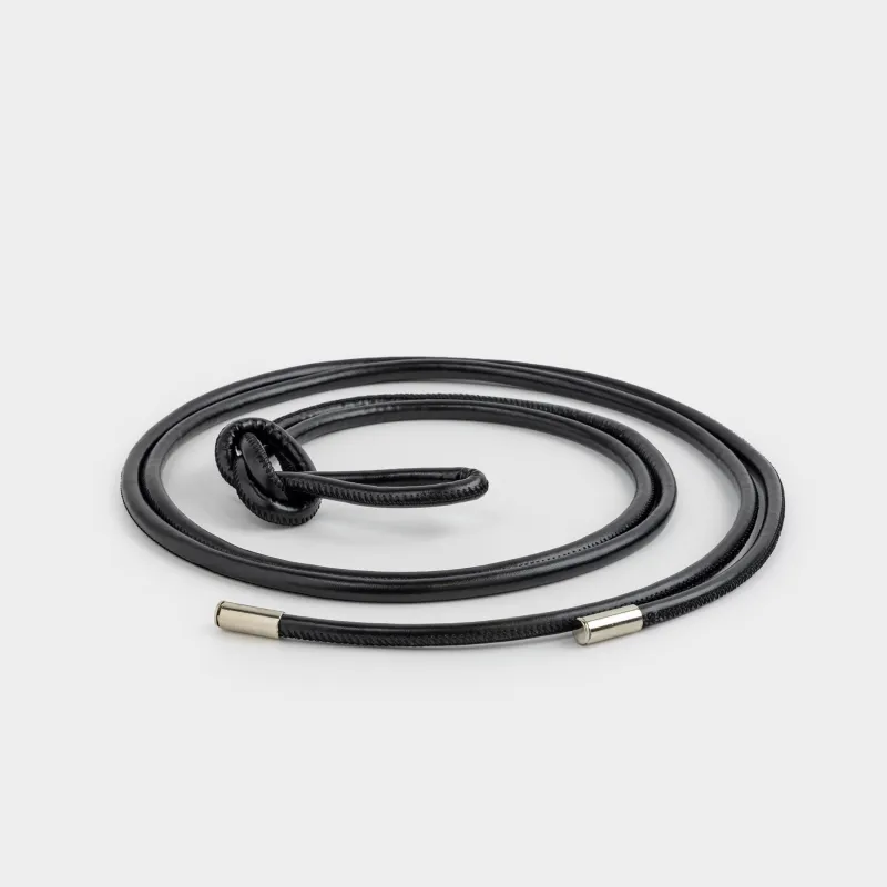 Ремень женский, единый размер, полиуретан, черный, Шнур, Cord