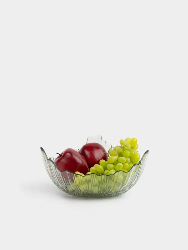 Жеміс вазасы, 24х12 см, шыны Р, жасыл, Verge, image-5