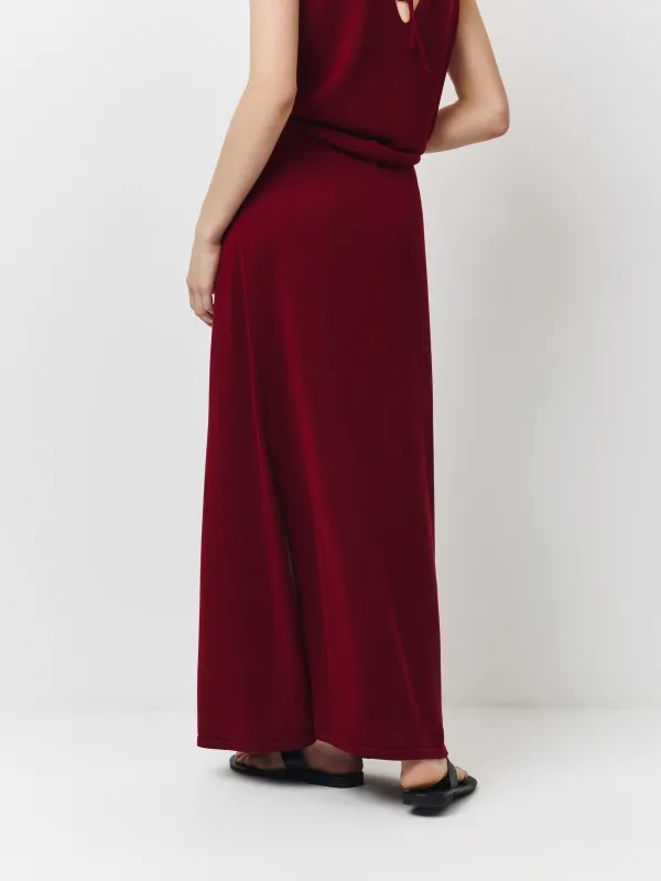 Әйелдер белдемшесі, миди, өлшемі XS, лиоцелл К, қою қызыл, Ingrid, image-1