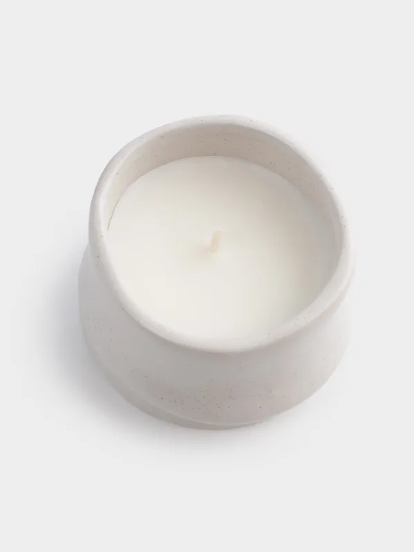 Хош иісті шам, 8х6 см, шам ұстағышта, керамика, сүт түстес, Pandan Villa, Antic, image-2