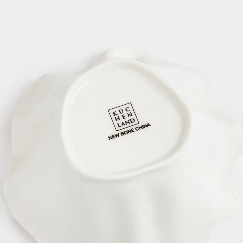 Салат ыдысы, 17х8 см, 450 мл, фарфор N, сүт түстес, мыжылған эффект, Crumple, image-6