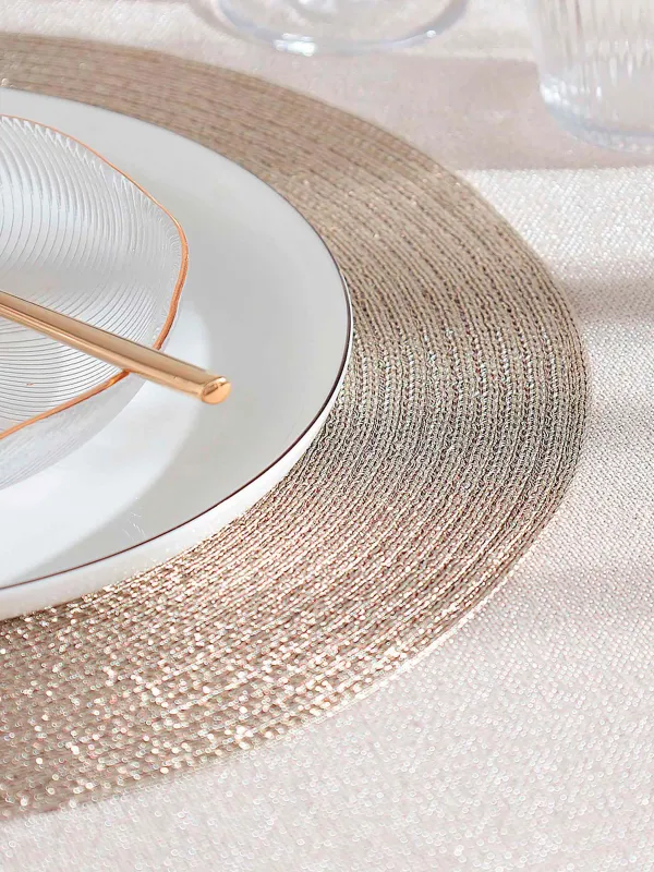 Аспап астындағы майлық, 38 см, полиэстер, дөңгелек, шампань, Rotary shine, image-5