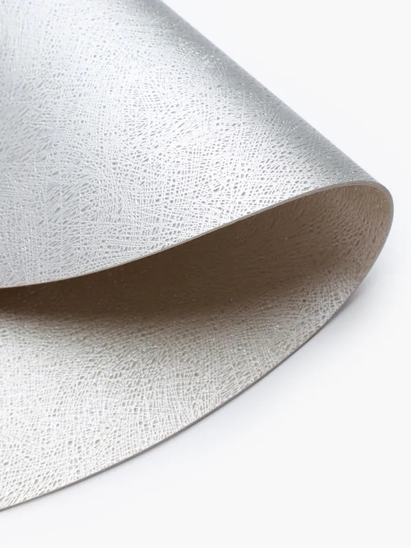 Салфетка под приборы, 31x43 см, двусторонняя, ПВХ, фигурная, серебристая/золотистая, Rock, image-6