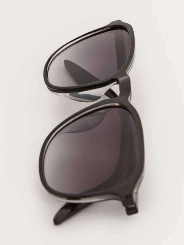 Очки солнцезащитные, пластик, прямоугольные, черные, Панто, Eyewear, image-2