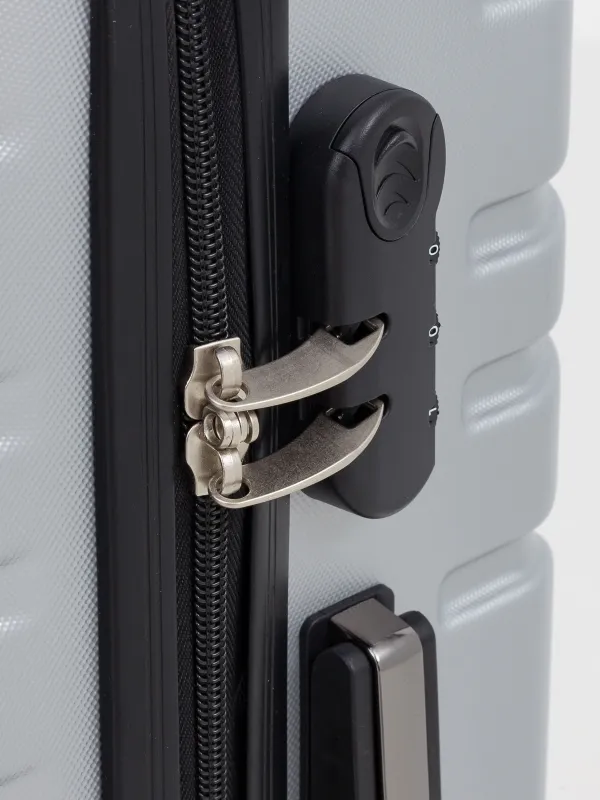 Чемодан M, 45х25х67 см, 3,4 кг, құлпы бар, пластик, графит, Travel comfort, image-10