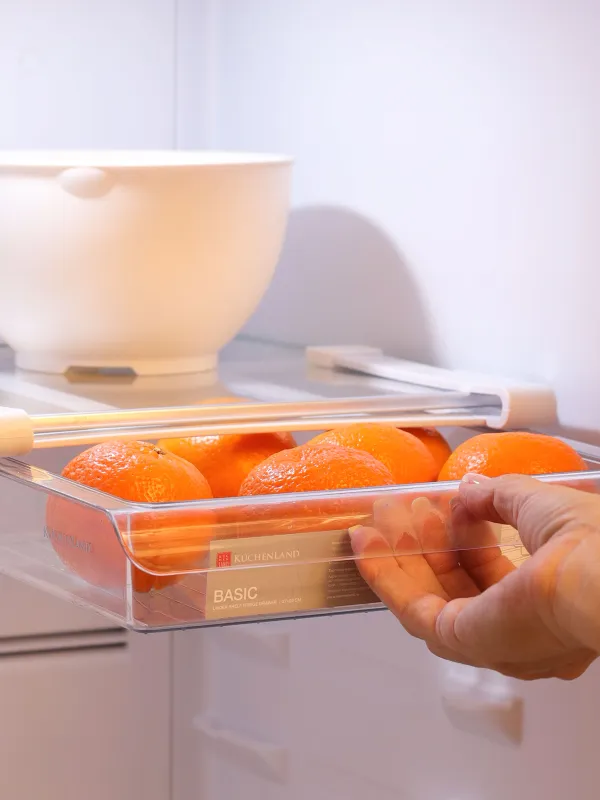 Полка-органайзер для холодильника, 27х20 см, подвесная, пластик/нейлон, прозрачная, Basic, image-7