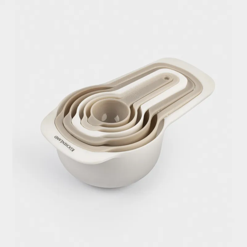 Өлшеуіш қасықтар жиынтығы, 6 дана, пластик, бежевый-Крем, Bakery