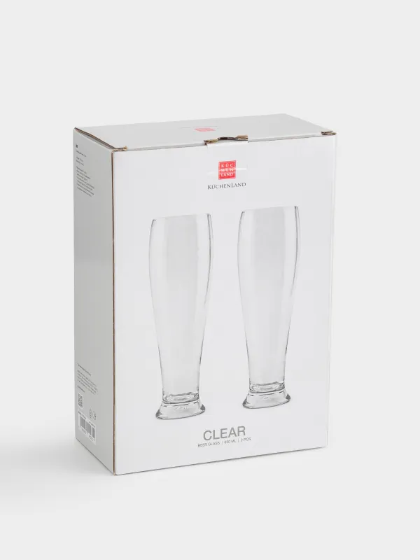 Сыра стақаны, 23 см, 650 мл, 2 дана, шыны, Clear, image-4