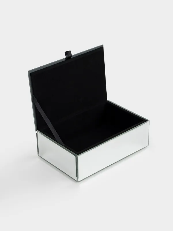 Зергерлік бұйымдарға арналған қобдиша, 15х10 см, шыны, айнасы бар, Merry christmas, Glossy, image-2