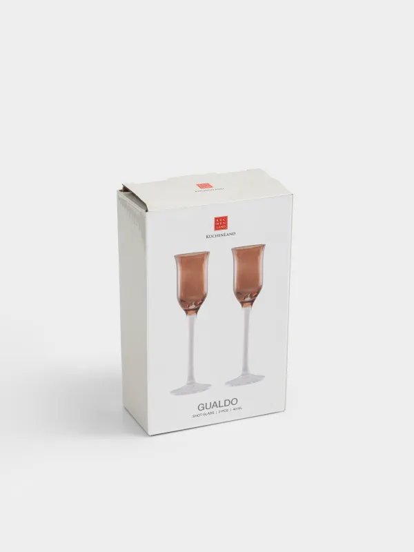 Рөмке, 40 мл, 2 дана, шыны, түрлі-түсті микс, Gualdo, image-4