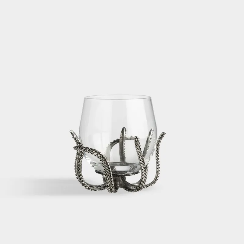 Бокал, 470 мл, шыны/металл, күміс, Сегізаяқ, Deep sea decor, image-1