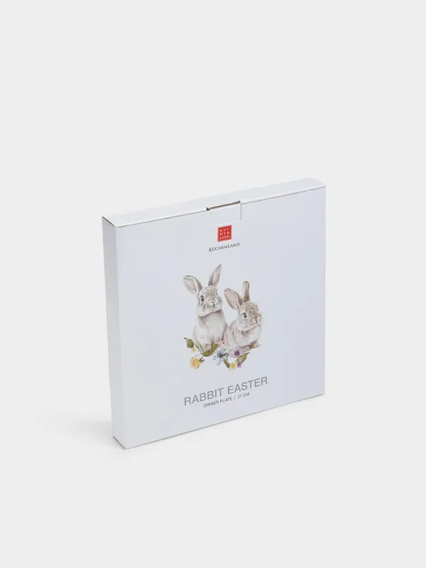 Түскі ас тәрелкесі, 27 см, фарфор N, ақ, Қояндар, Rabbit Easter, image-5