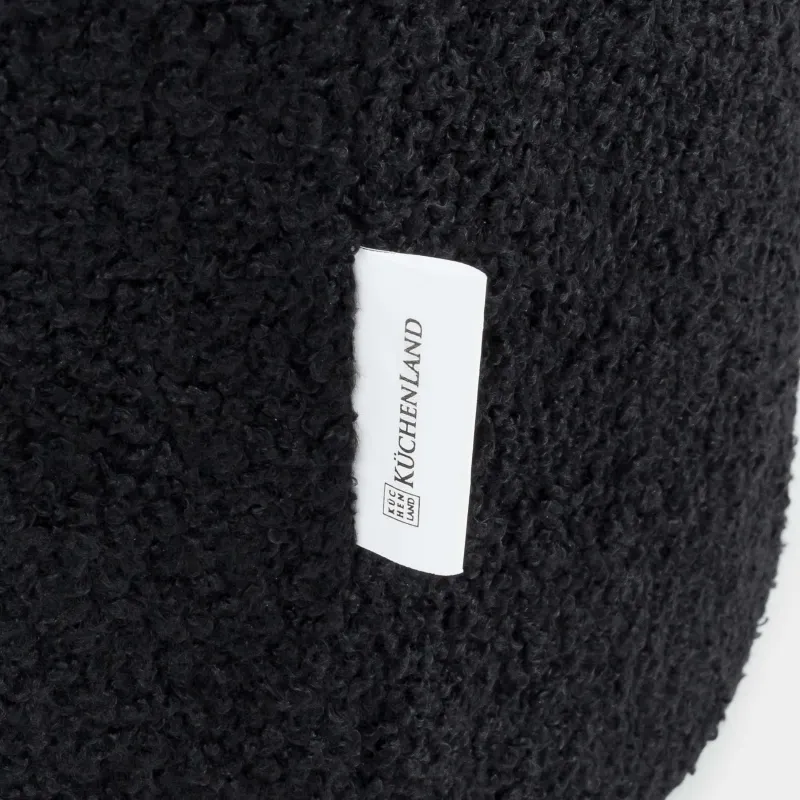 Пуфик, 37х43 см, букле, қара, Boucle, image-4