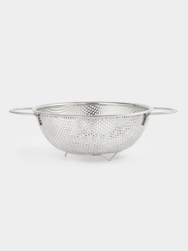 Дуршлаг, 25 см, екі тұтқасы бар, болат/силикон, сарғылт-қоңыр, Sieve, image-0