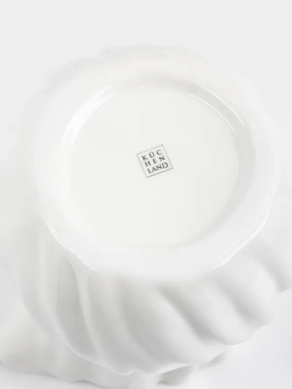 Құмыра, 1,6 л, керамика, ақ, сүт түстес, Толқынды жиек, Crumple, image-6