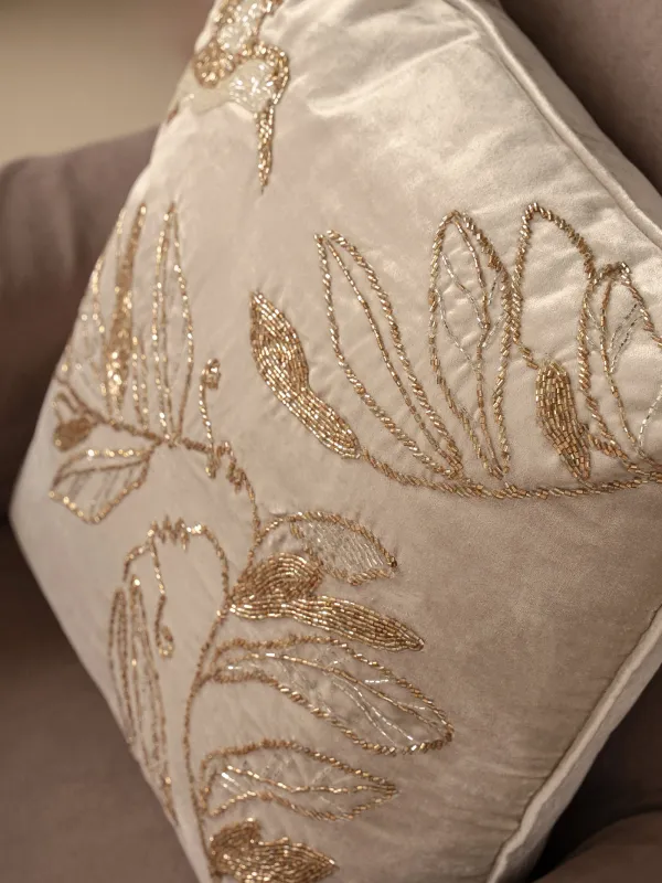 Сәндік жастық, 50х50 см, барқыт/моншақ, құм, Колибри, Paradise birds, image-5