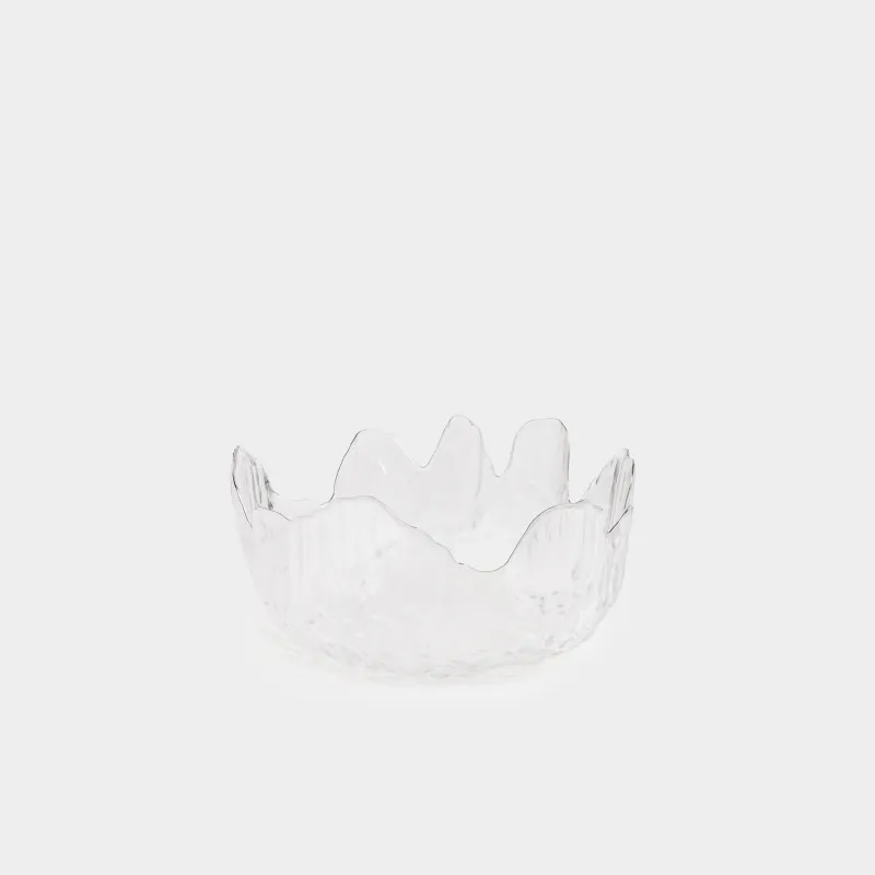 Салат ыдысы, 17х7 см, 700 мл, шыны, күміс жиегі бар, Nautilus silver